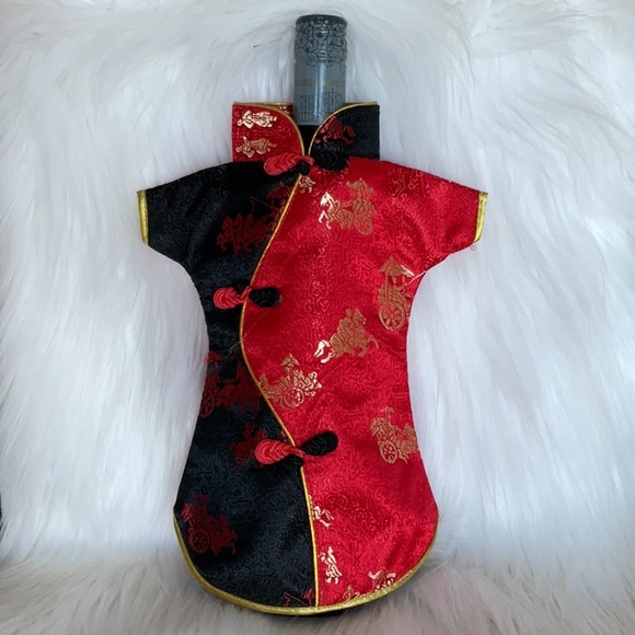 NEW Wine Bottle Silk Gift Bag - Picture 1 of 4